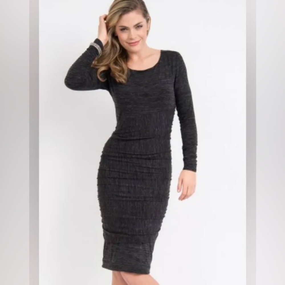 Lysse long sleeve ruched dress